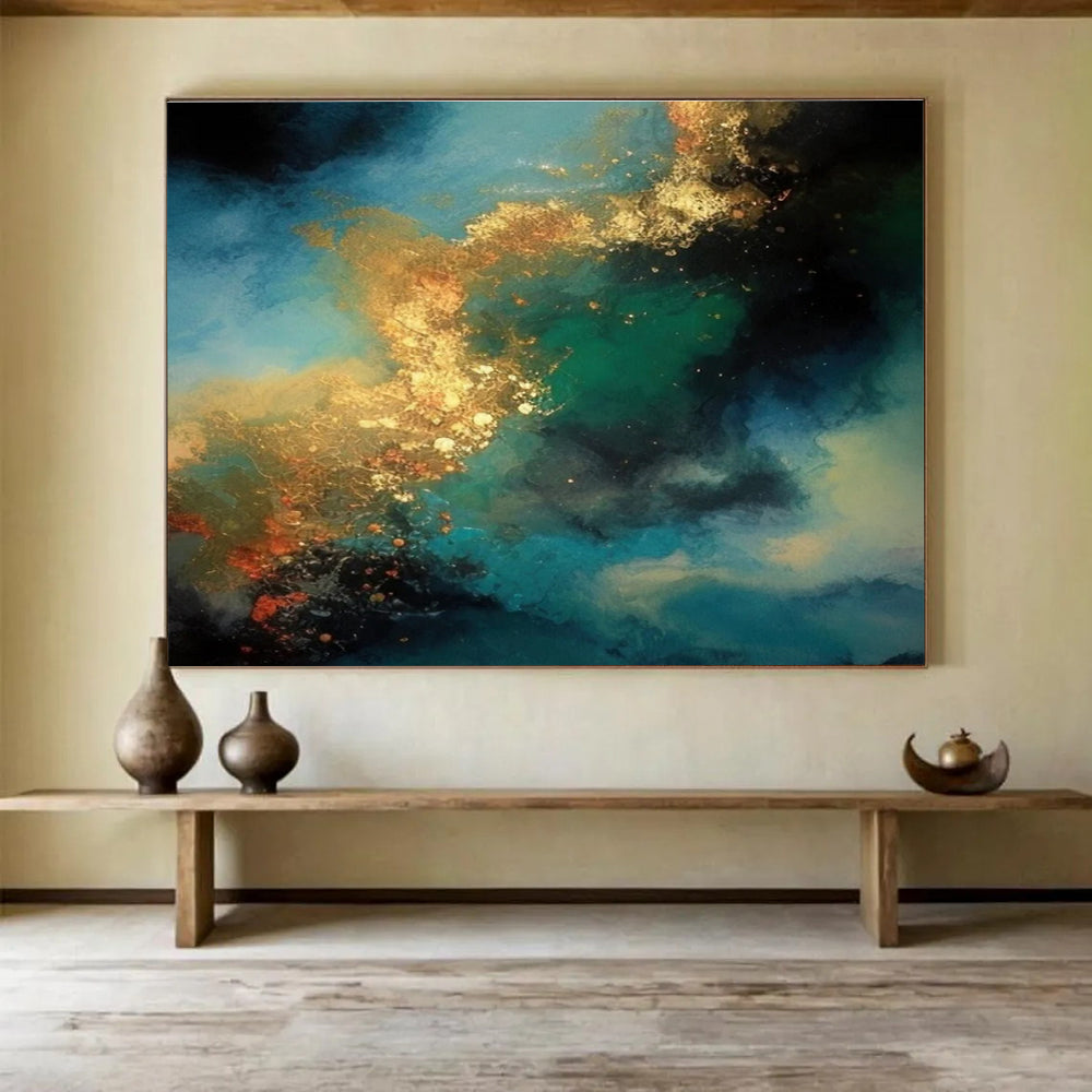 Huge Size Multicolor Abstract Cosmic Painting WB203