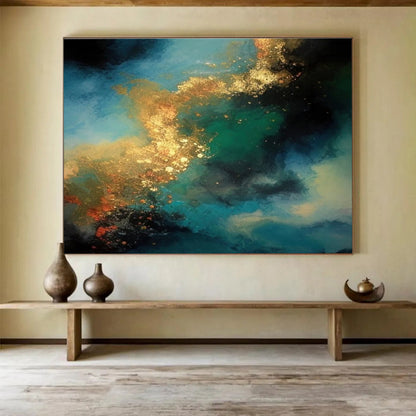 Huge Size Multicolor Abstract Cosmic Painting WB203