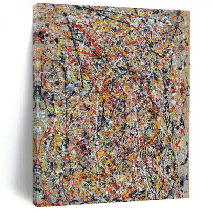 Multicolored Chaotic Lines Abstract Expressionism Painting HS561