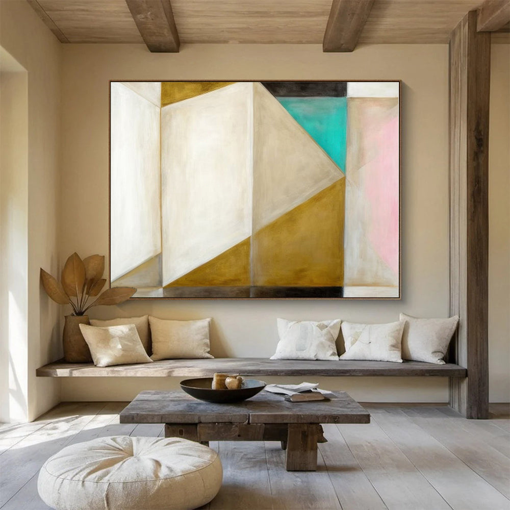 Big Size Multicolor Geometric Abstract Shapes Painting WB072