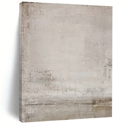 Minimalist Canvas Art Beige Textured Abstract, Handmade Art HS222