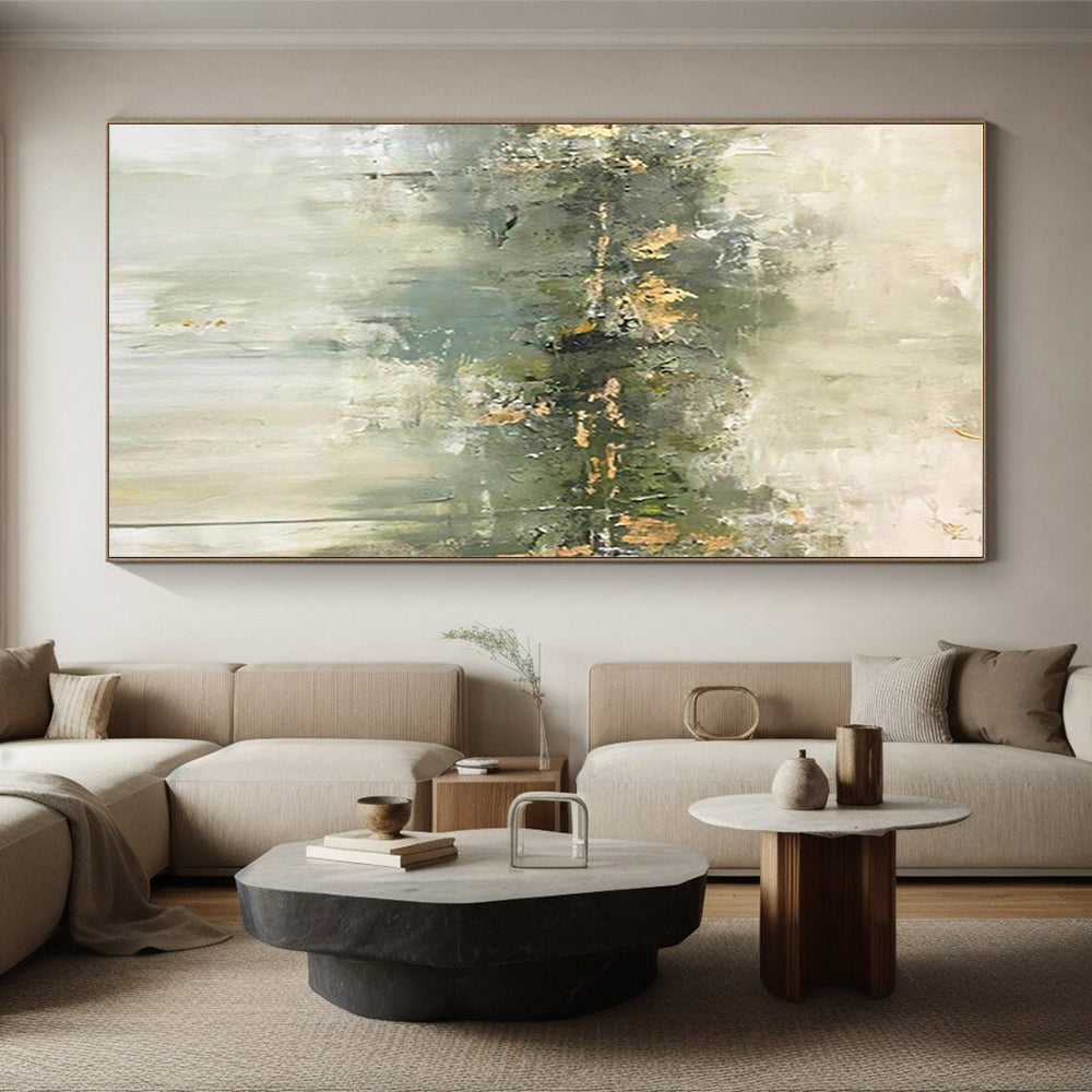 Unique Abstract Art Gray & Gold Textured Abstract, Large Contemporary Wall Art HS443