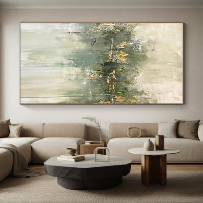 Unique Abstract Art Gray & Gold Textured Abstract, Large Contemporary Wall Art HS443