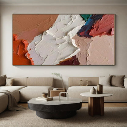 Hand Painted Art Multicolor Textured Abstract, Acrylic Modern Art Painting HS254