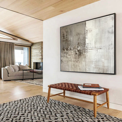 Big Size Gray Textured Abstract Art WB246