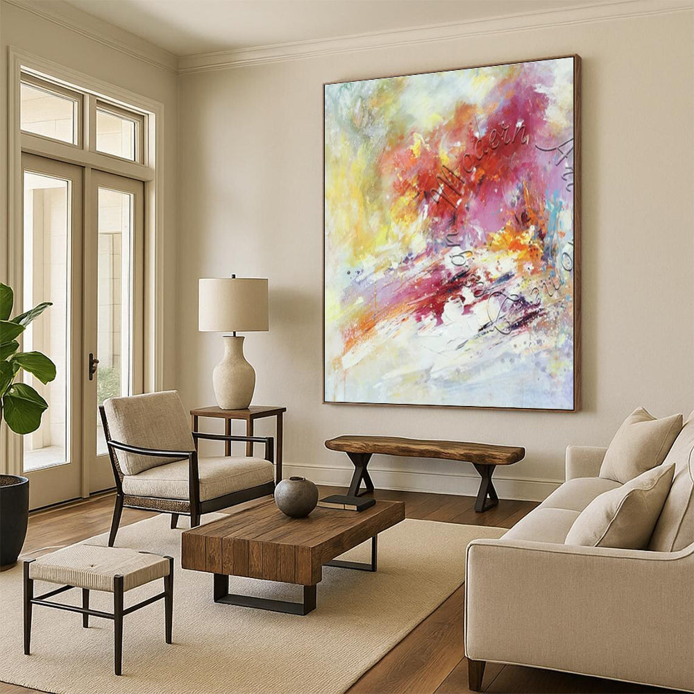 Modern Art Acrylic Vibrant Multicolor Abstract Art HS620