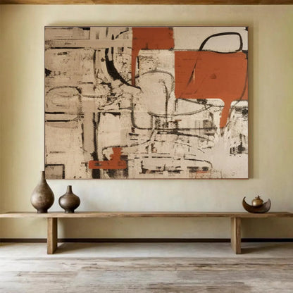 Big Size Multicolor Abstract Geometric Painting WB212