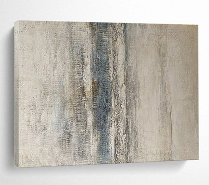 Beige, Gray, Blue Textured Abstract Art For Sale WB373