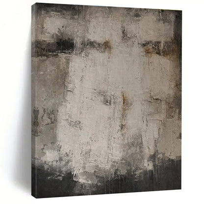 Unique Abstract Art Gray Textured Abstract, Large Contemporary Wall Art HS318
