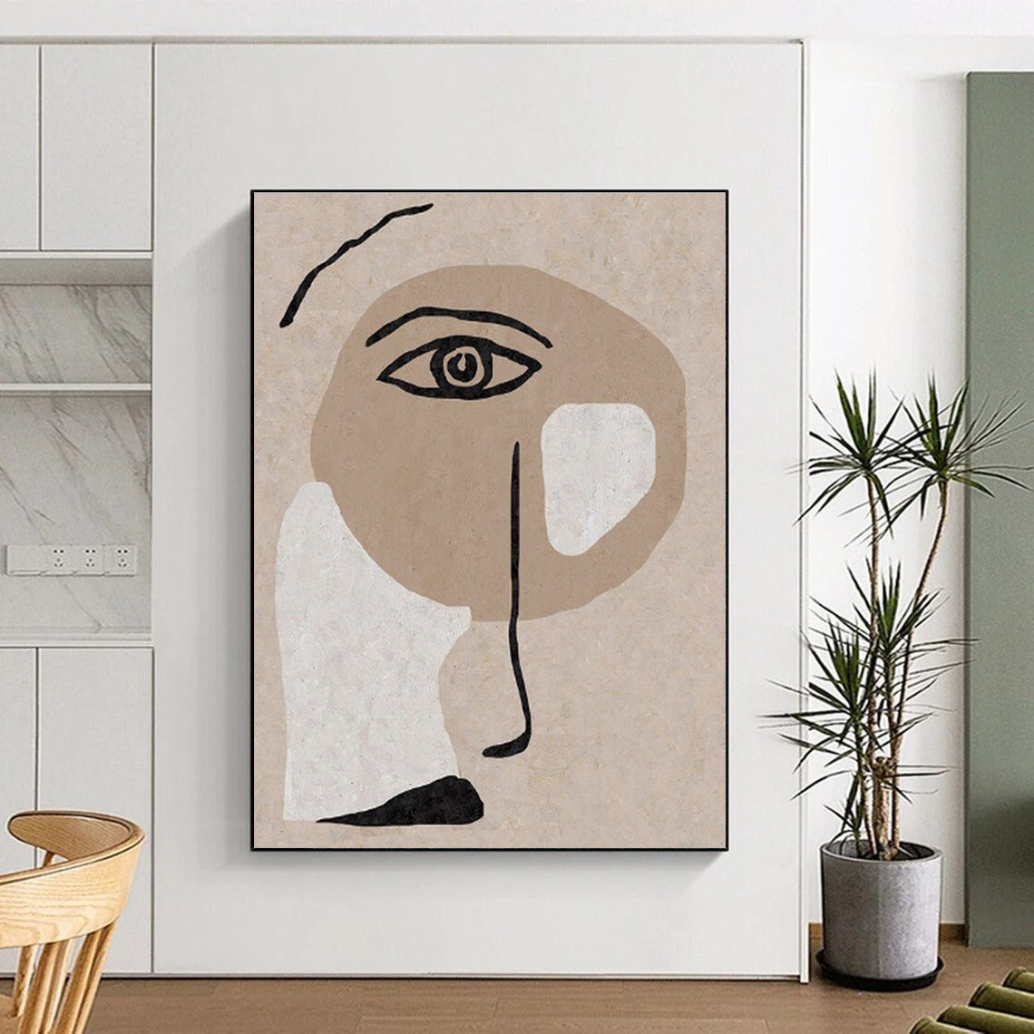 Unique Abstract Art Neutral Tones Figurative Abstract Art HS702