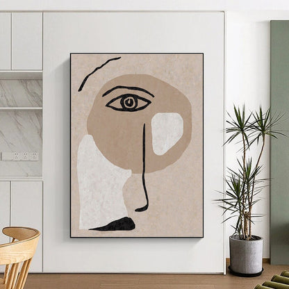 Unique Abstract Art Neutral Tones Figurative Abstract Art HS702