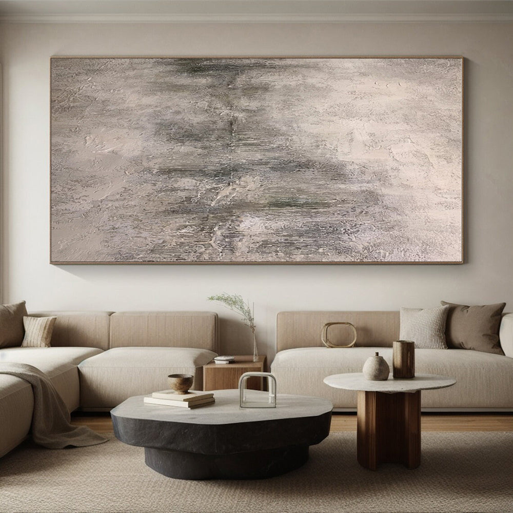 Handmade Art Gray Textured Abstract, Minimalist Canvas Art HS308