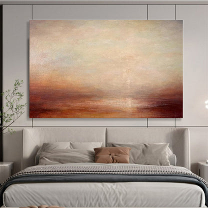 Huge Size Multicolor Abstract Sunset Landscape Painting WB137