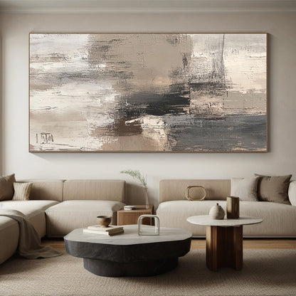 Handmade Art Neutral Tones Textured Abstract Painting HS175