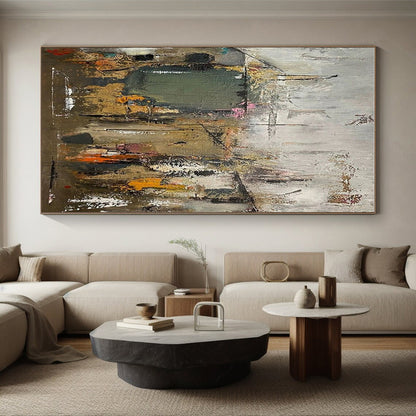 Multicolored Urban-Inspired Abstract Painting HS570