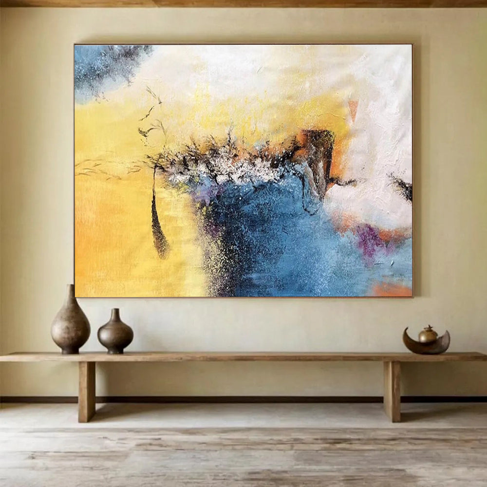 Oversized Canvas Art Multicolor Abstract Expressionist Painting WB219