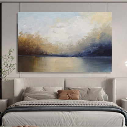 Oversized Canvas Art Soft Multicolor Abstract Landscape, Abstract Oil Painting WB169