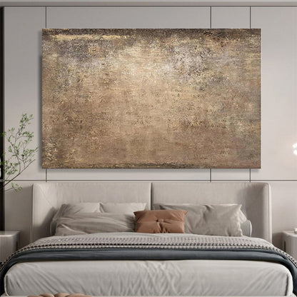 Oversized Canvas Art Brown and Beige Abstract Textured Painting WB120