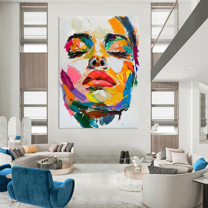Multicolor Abstract Figurative Art For Living Room and Art Studio WS447