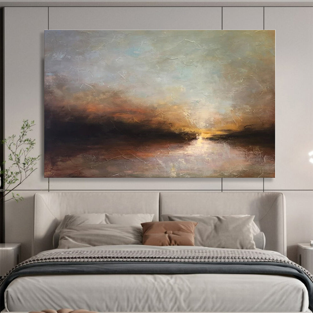 Oversized Canvas Art Multicolor Abstract Landscape Painting WB136