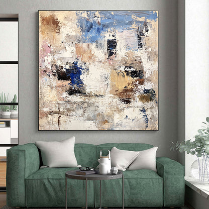 Large Contemporary Wall Art Multicolor Abstract Textured Painting For Sale HS147