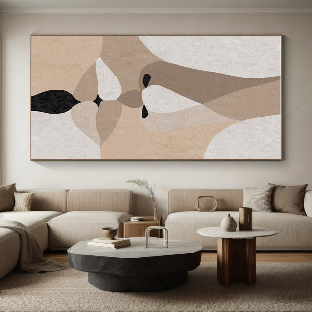 Unique Abstract Art Neutral Tones Figurative Abstract Art HS709