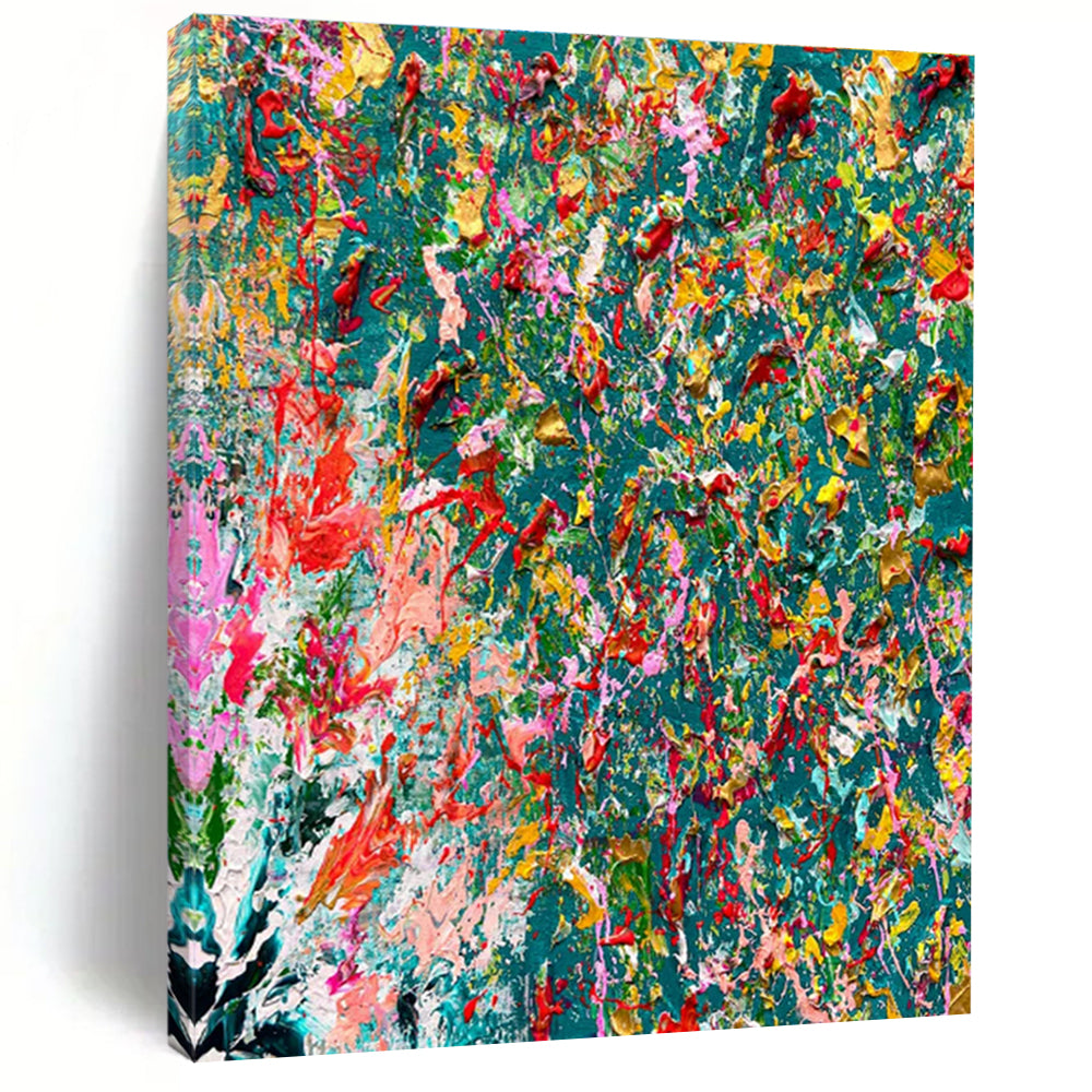 Cool Abstract Paintings Multicolor Dynamic Floral Abstract Art HS723