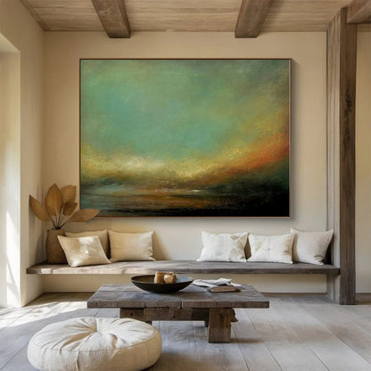 Oversized Canvas Art Multicolor Abstract Landscape Painting WB140