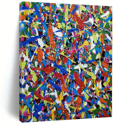Unique Abstract Art Multicolor Splatter Abstract Painting For Sale HS095