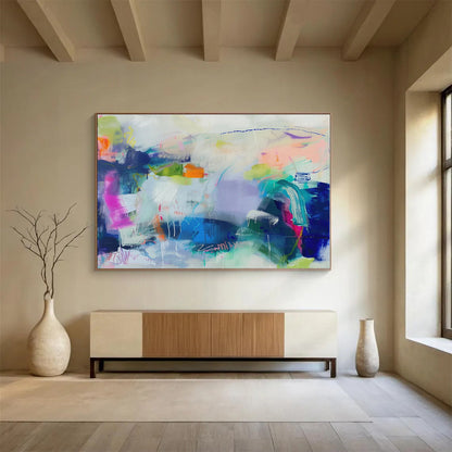 Huge Size Multicolor Abstract Expressionist Painting WB110