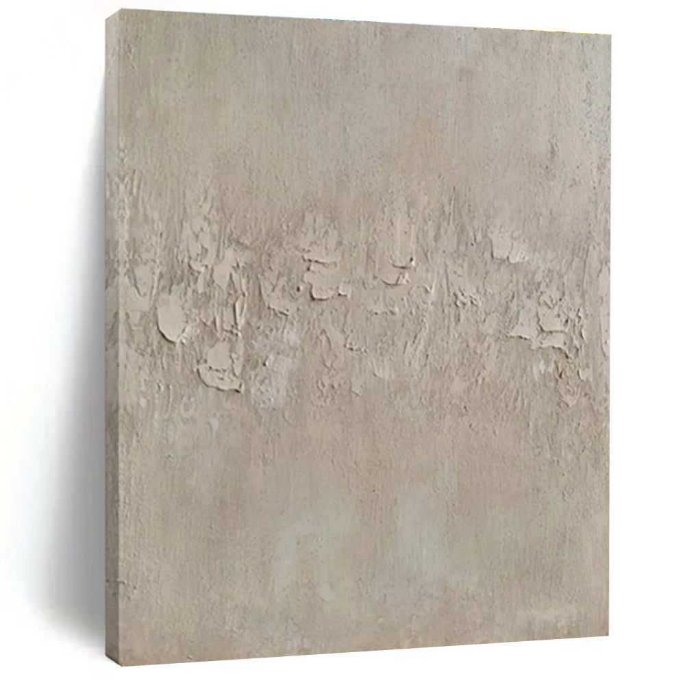 Minimalist Canvas Art Beige Textured Abstract Painting On Canvas HS784