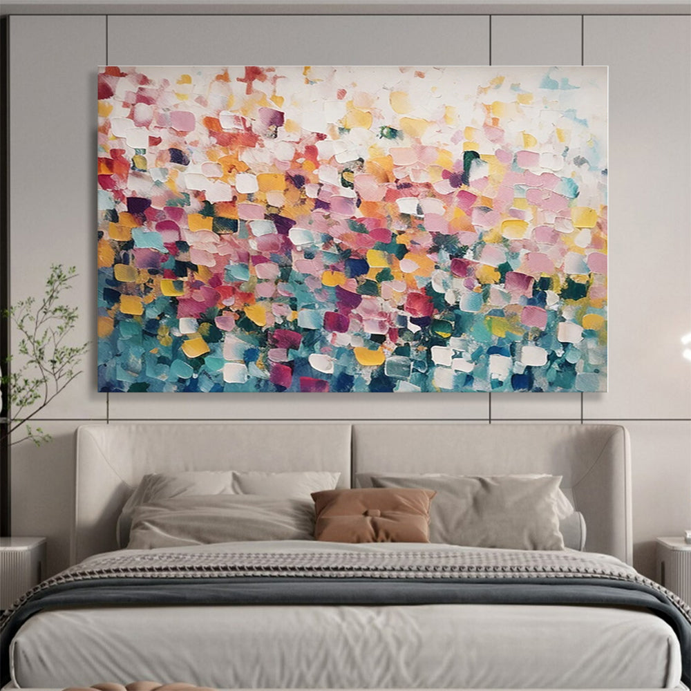 Extra Large Size Multicolor Abstract Pixel Art Painting WB154