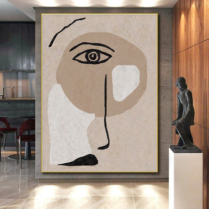 Unique Abstract Art Neutral Tones Figurative Abstract Art HS702