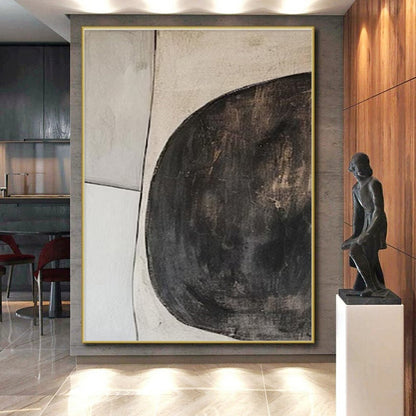 Unique Abstract Art Black and White Organic Abstract Art HS673