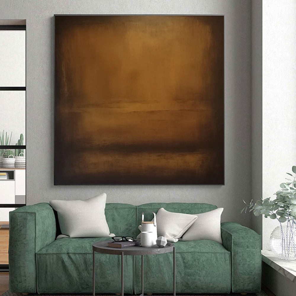 Gaint Canvas Art Brown Textured Abstract, Oversized Abstract Wall Art HS269
