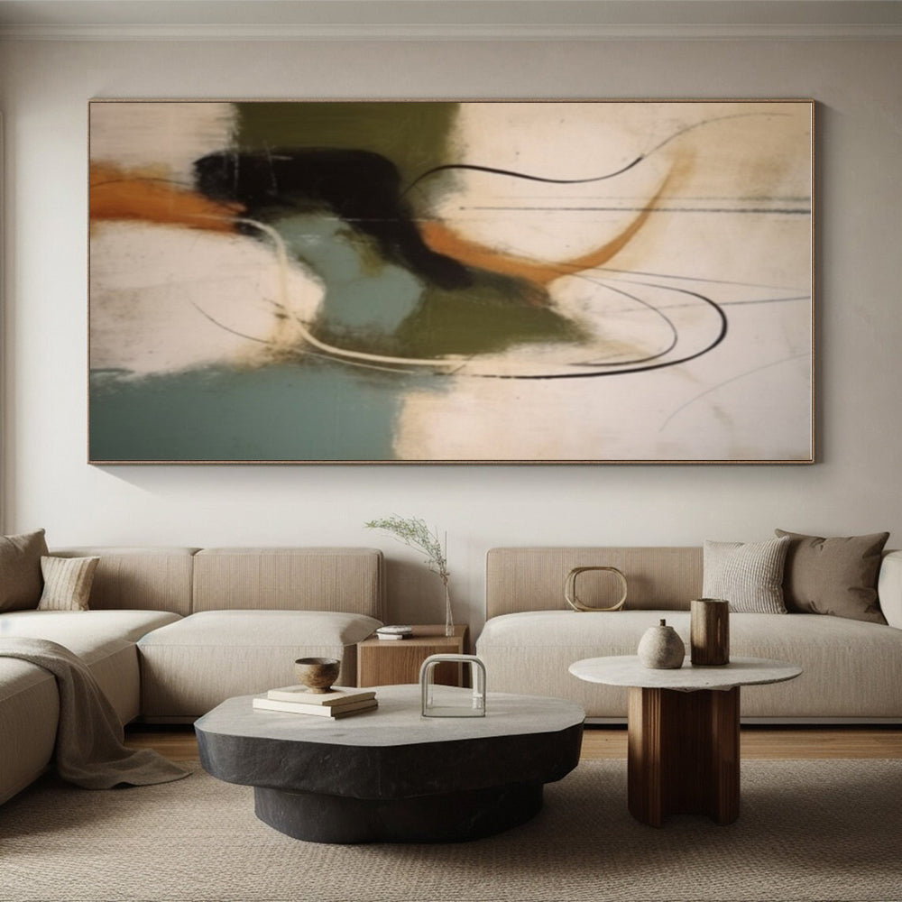 Hand Painted Art Multicolor Gestural Abstract, Modern Art Acrylic HS267