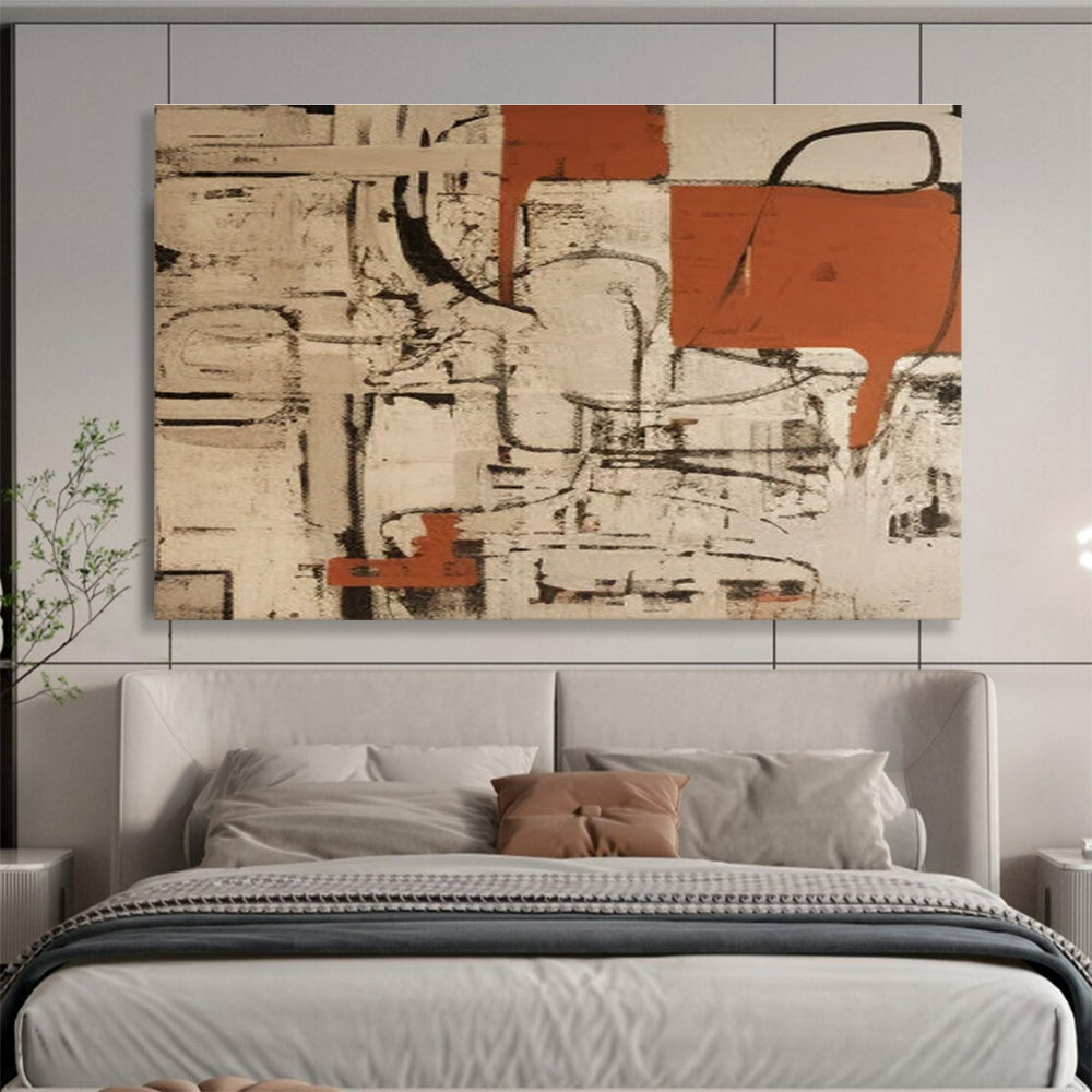 Big Size Multicolor Abstract Geometric Painting WB212