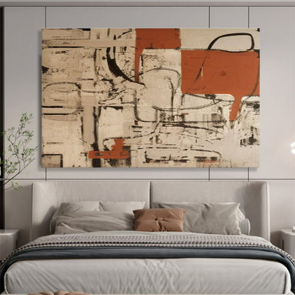 Big Size Multicolor Abstract Geometric Painting WB212