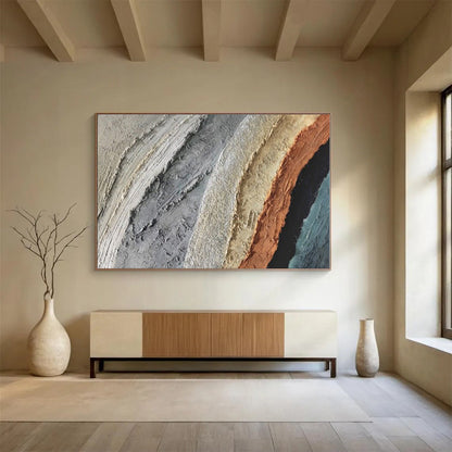 Big Size Multicolor Abstract Textured Painting WB125