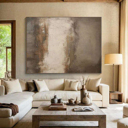 Earthy Toned Textured Abstract Painting HS565