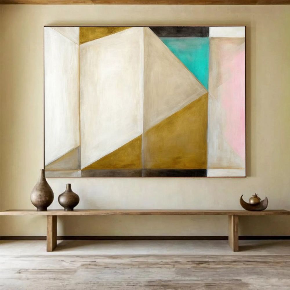 Big Size Multicolor Geometric Abstract Shapes Painting WB072