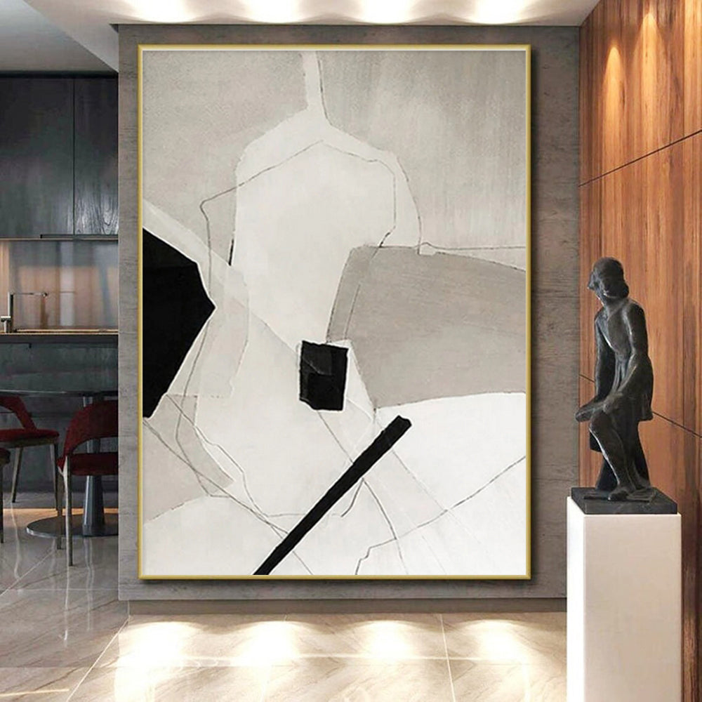 Hand Painting with Teal, Beige and Pink Colors, Abstract Beach Theme HS494