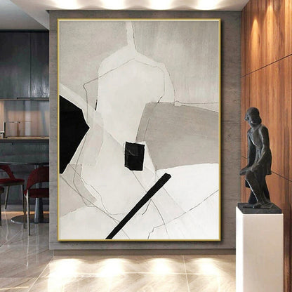 Hand Painting with Teal, Beige and Pink Colors, Abstract Beach Theme HS494