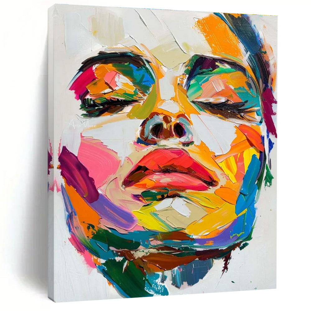 Multicolor Abstract Figurative Art For Living Room and Art Studio WS447