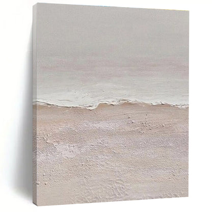 Large Size Textured Neutral Coastal Abstract Art, Cool Abstract Paintings HS550