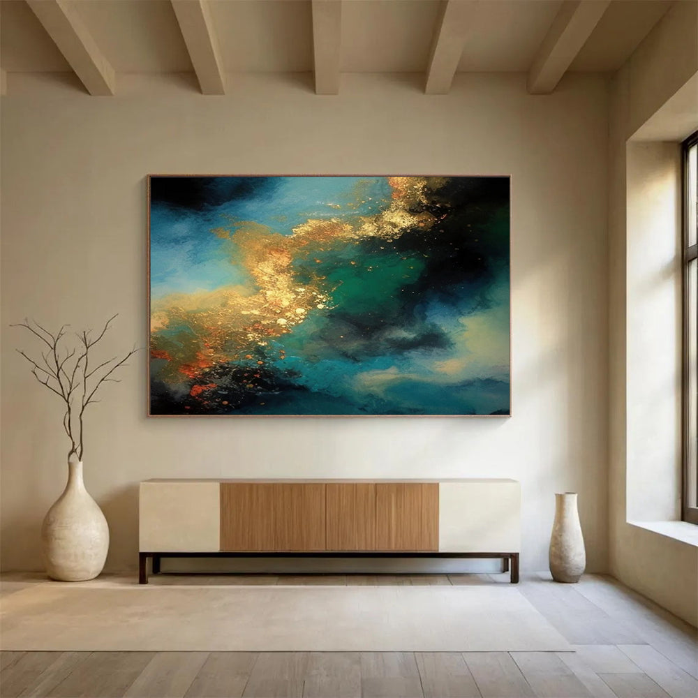 Huge Size Multicolor Abstract Cosmic Painting WB203