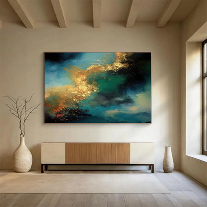 Huge Size Multicolor Abstract Cosmic Painting WB203