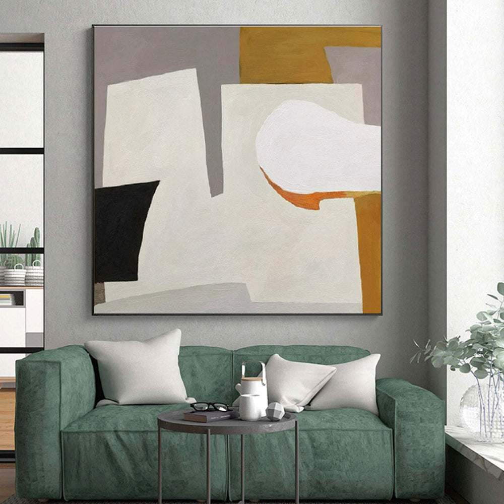 48x60 Geometric Shapes Abstract Art, Modern Art Acrylic HS547