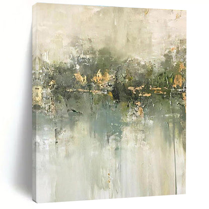 Unique Abstract Art Gray & Gold Textured Abstract, Large Contemporary Wall Art HS443