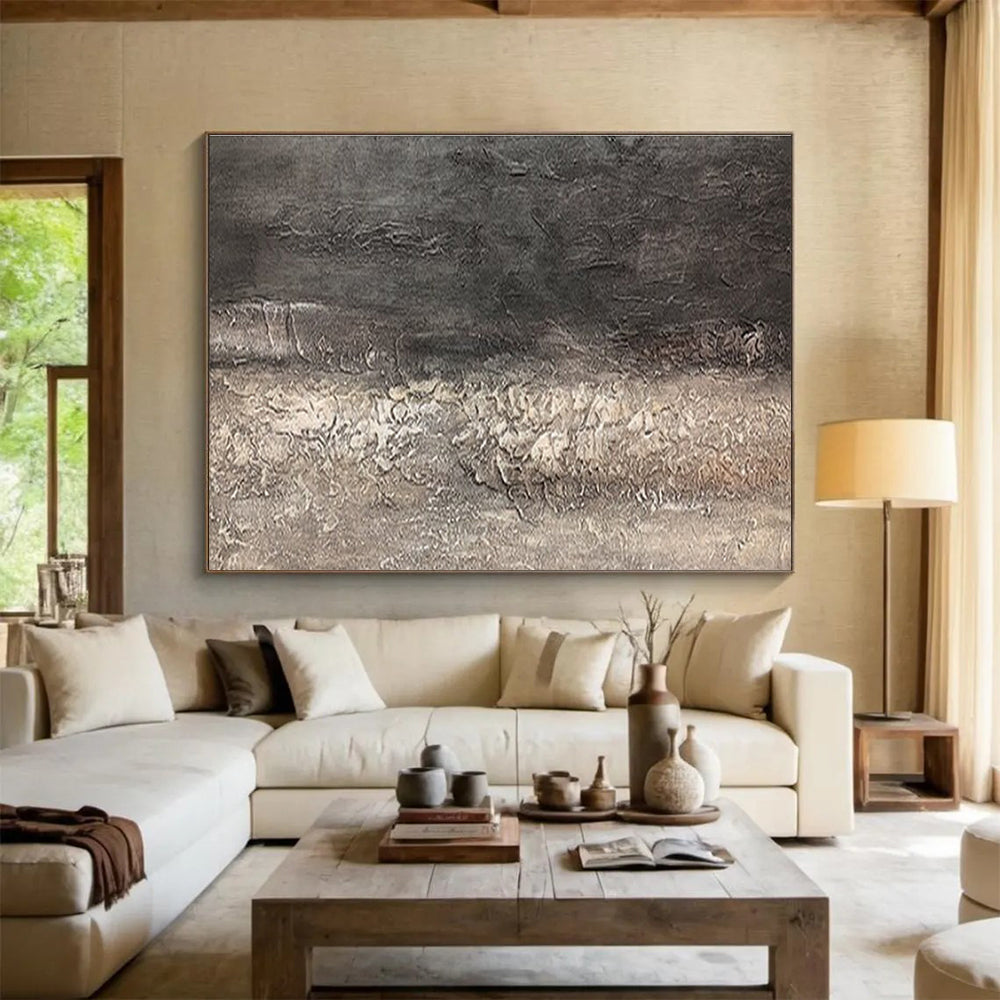 Blue, Gray, Gold Abstract Art For Sale WB377